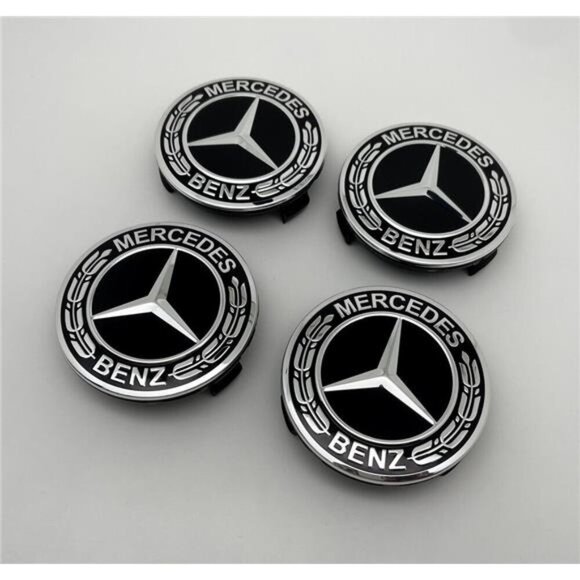 NEW Set of 4 Mercedes Benz Wheel Center Caps 75mm - Picture 6 of 7